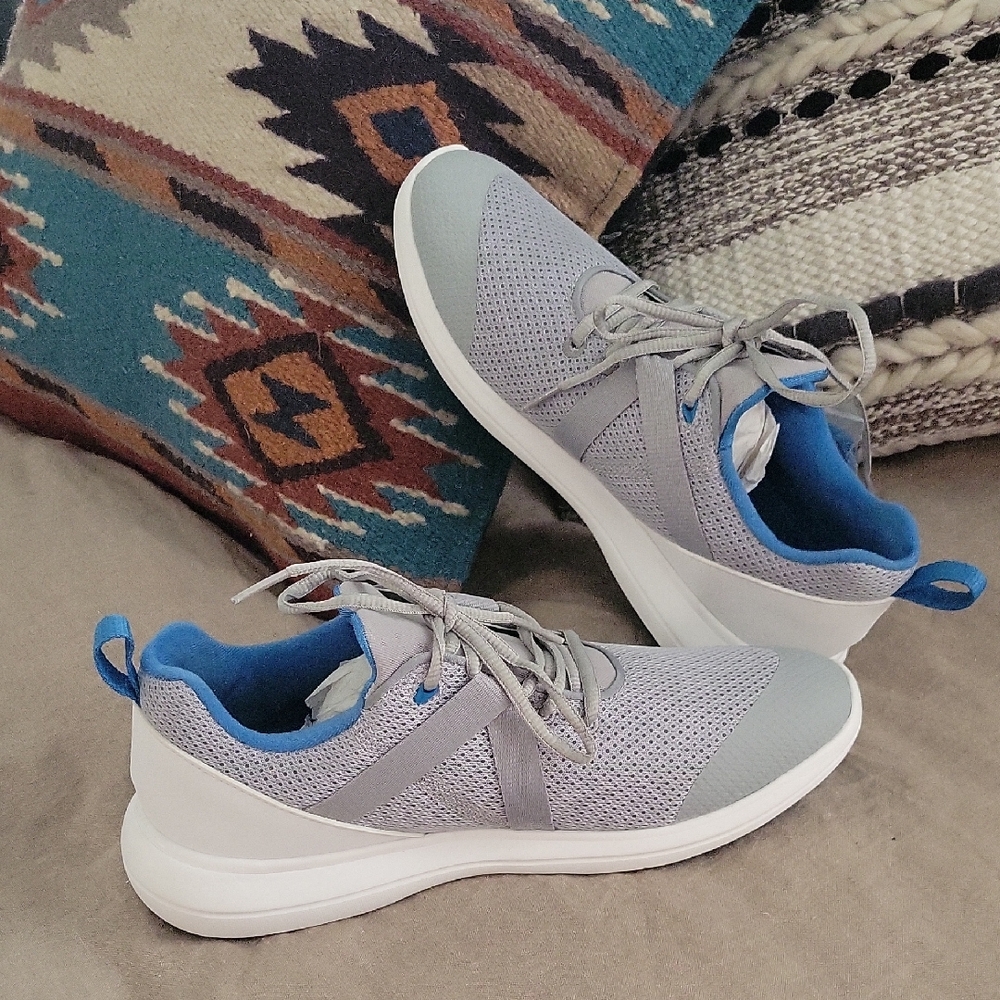 FootJoy FJ Flex, Gray and Blue Women's Golf Shoes 8 M